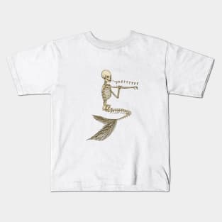 BATHING MERMAID SKELETON merrrrrrrr Kids T-Shirt